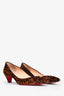 Christian Louboutin Brown Ponyhair Calfskin Animal Print Heels Size 40