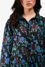 Ganni Blue/Green Printed Blouse Size 38