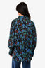 Ganni Blue/Green Printed Blouse Size 38