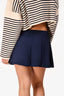 Miu Miu Navy Blue Pleated Mini Skirt Size 40