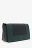 Celine Navy/Green Leather Frame Shoulder Bag
