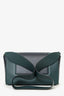 Celine Navy/Green Leather Frame Shoulder Bag
