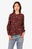 Isabel Marant Etoile Red/Navy Polka Dott Blouse Size S