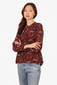 Isabel Marant Etoile Red/Navy Polka Dott Blouse Size S