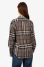 Burberry Brit Grey/White Checked Shirt Size M