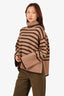 Toteme Brown Wool Stripped Long Sleeve Turtle Neck Sweater Size M