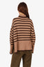 Toteme Brown Wool Stripped Long Sleeve Turtle Neck Sweater Size M
