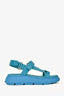 Stuart Weitzman Teal Blue Patent 'Zoelie' Platform Sandals Size 36.5