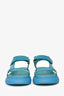 Stuart Weitzman Teal Blue Patent 'Zoelie' Platform Sandals Size 36.5