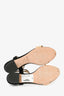 Jimmy Choo Black Suede/Gold Leather 'Marine 35' Heeled Sandals Size 37.5