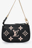 Louis Vuitton 2023 Black/Beige Empreinte Leather Mini Pochette Accessory