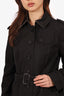 Burberry Black Belted Trench Coat Size 12