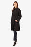 Burberry Black Belted Trench Coat Size 12