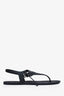Gucci Black Rubber GG Logo Sandals Size 37