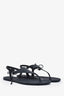 Gucci Black Rubber GG Logo Sandals Size 37