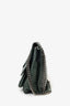 Saint Laurent Dark Green Crinkle Leather Niki Shoulder Bag