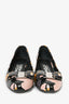 Salvatore Ferrgamo Black/Pink Leather Bow Heels Size 6.5