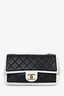 Pre-Loved Chanel™ 2012/13 Black/White Lambskin Medium Graphic Flap Bag (Refurbished)