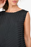 Issey Miyake Black Pleated Wool Blend Sleeveless Dress Size 2