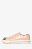 Miu Miu Blush Patent Leather Toe Embellished Sneakers Size 39