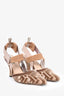 Fendi Brown Velvet Sport Slingback Heels Size 38