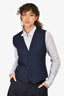 Ami Alexandre Mattiussi Navy Virgin Wool Evening Vest Size 6 with Tags
