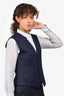 Ami Alexandre Mattiussi Navy Virgin Wool Evening Vest Size 6 with Tags