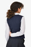 Ami Alexandre Mattiussi Navy Virgin Wool Evening Vest Size 6 with Tags