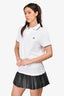 Moncler White Logo Polo Shirt Size S