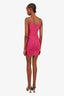 Roberto Cavalli Pink Textured Bodycon Chain Strap Dress Size 38