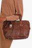 Prada Brown Leather 2Way Top Handle with Strap