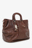 Prada Brown Leather 2Way Top Handle with Strap