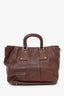 Prada Brown Leather 2Way Top Handle with Strap
