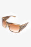 Christian Dior 2005 Brown Oversized Logo Sunglasses