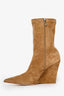 Paris Texas Brown Suede Wedged Boots Size 39.5