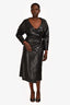 Proenza Schouler Faux Leather Wrap Dress Size 8