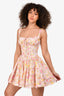 House of CB Pink Cotton Floral Mini Dress Size S
