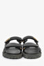 Christian Dior Black Double Strap 'Dioract' Sandals Size 37