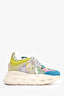 Versace Blue/Green Multicolour 'Chain Reaction' Sneakers Size 36