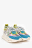 Versace Blue/Green Multicolour 'Chain Reaction' Sneakers Size 36