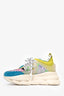 Versace Blue/Green Multicolour 'Chain Reaction' Sneakers Size 36