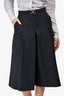Sandro Navy Box Pleats Culottes Size 1