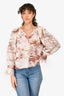 Sandro Blush/Brown Printed Blouse Size 0