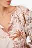 Sandro Blush/Brown Printed Blouse Size 0