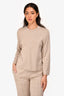 Hermès Beige Cotton/Silk Sweatshirt + Joggers Set Size 34