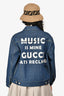 Gucci Dark Denim Web Horsebit Pocket Jacket Size 38