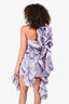 Aknvas Purple Cotton Ruffle Mini Dress Size 6