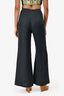 Faithfull the Brand Washed Black Linen Flared Pants Size XS