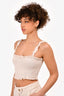 Faithfull The Brand Grey Ruched Top Size S
