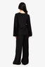 Faithfull The Brand Black Silk Tie Top + Trousers Set Size XS
